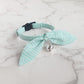 Mint Green Dotted Cotton Bow Cat Collar
