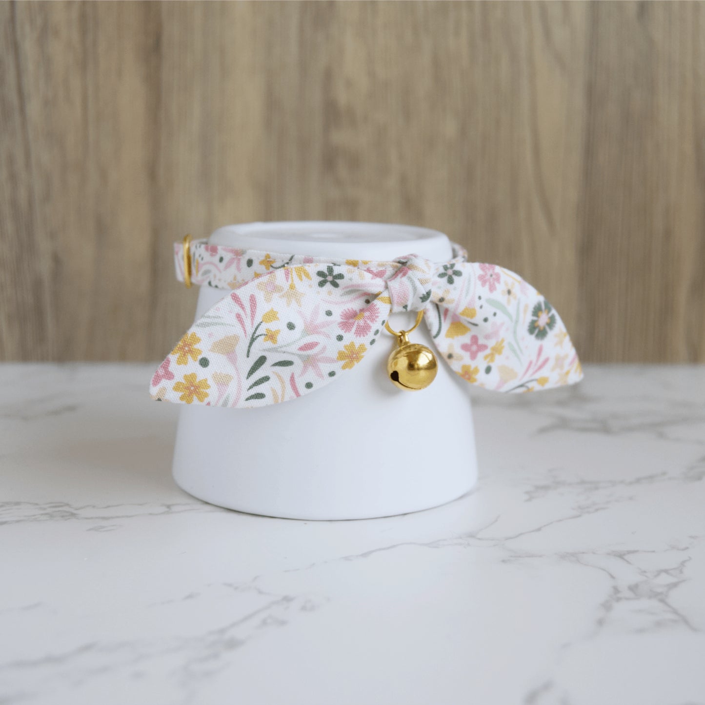 Spring Floral Bow Cat Collar