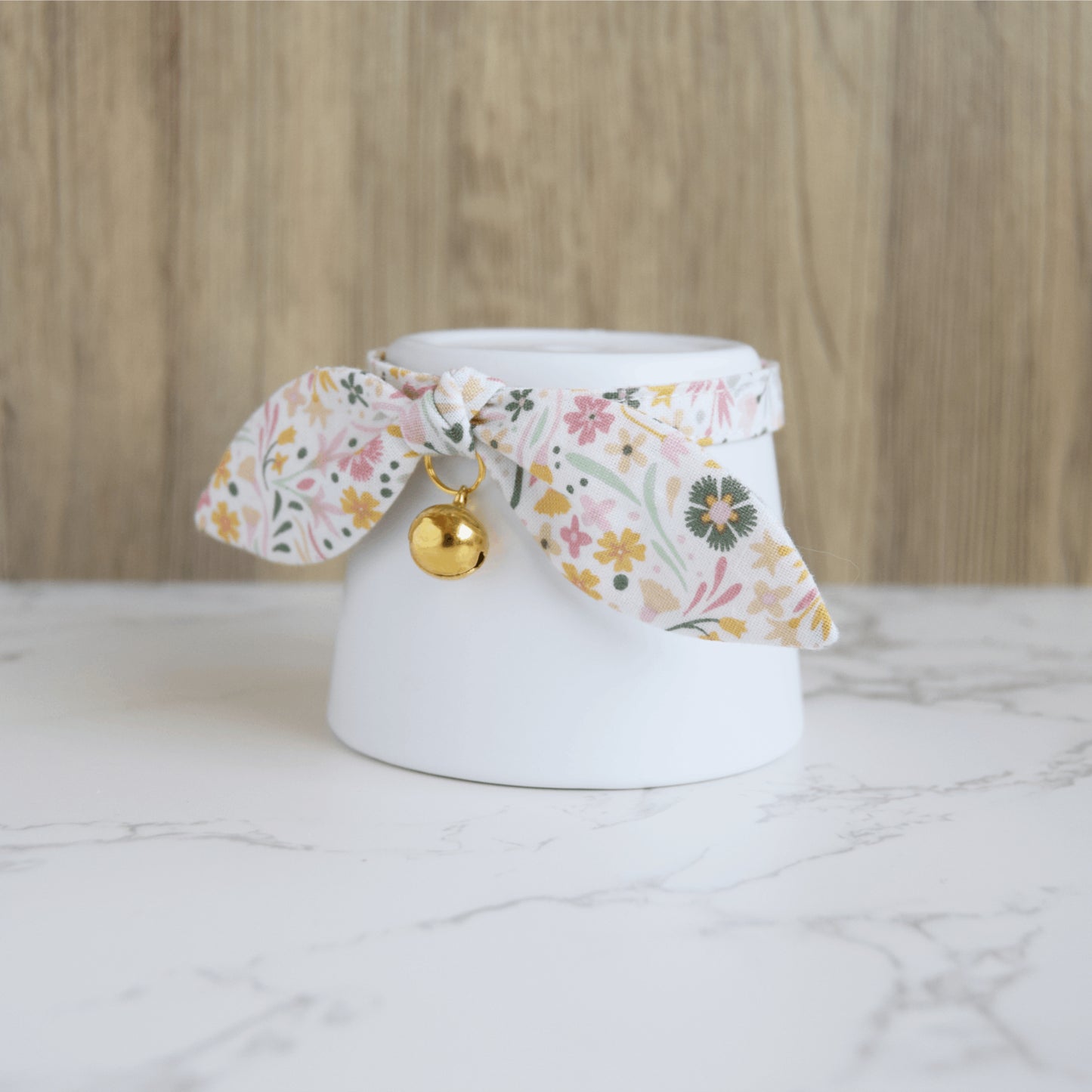 Spring Floral Bow Cat Collar