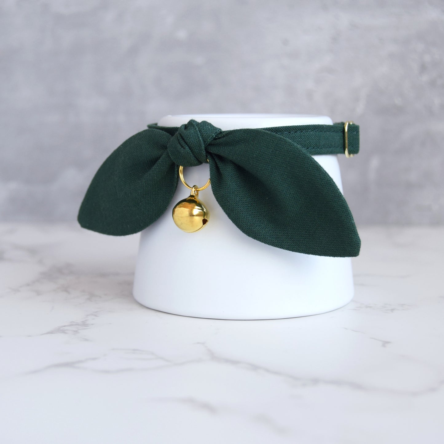 Forest Green Bow Cat Collar