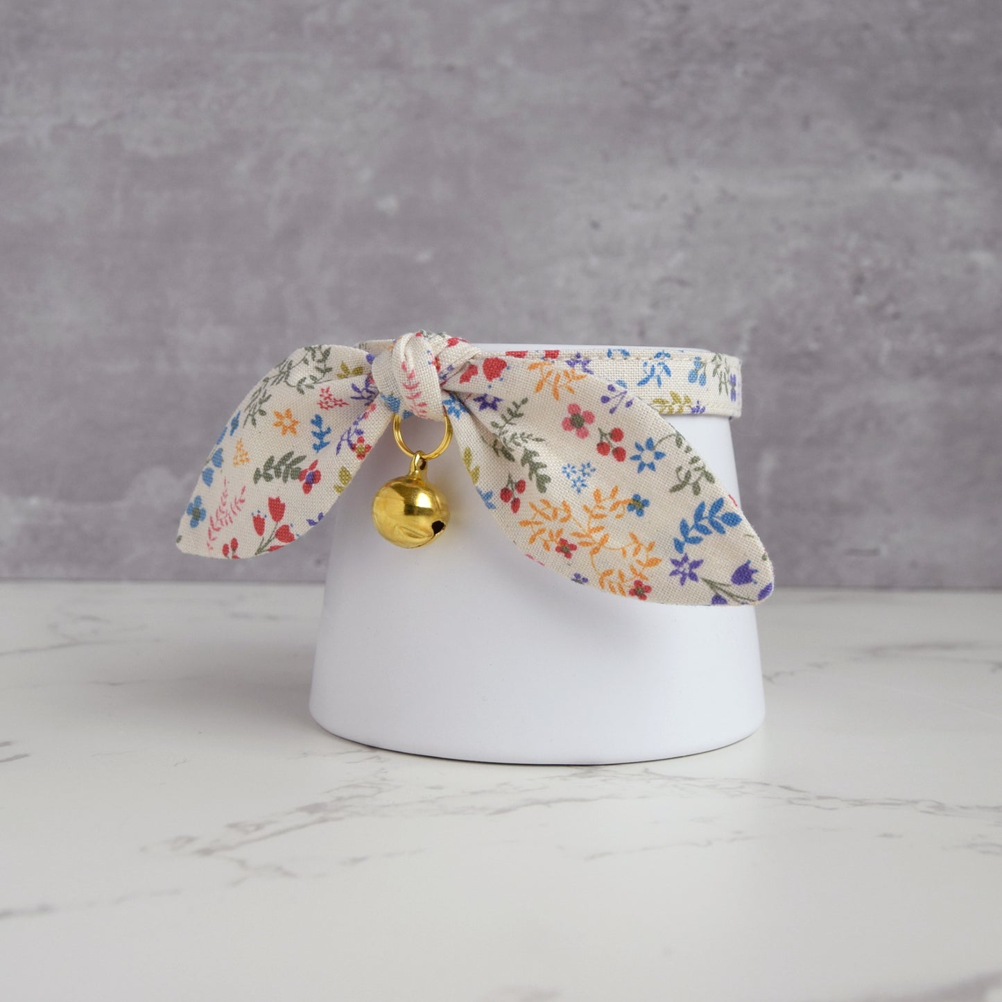 Summer Floral Bow Cat Collar