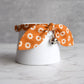 Brown Retro Daisy Bow Cat Collar