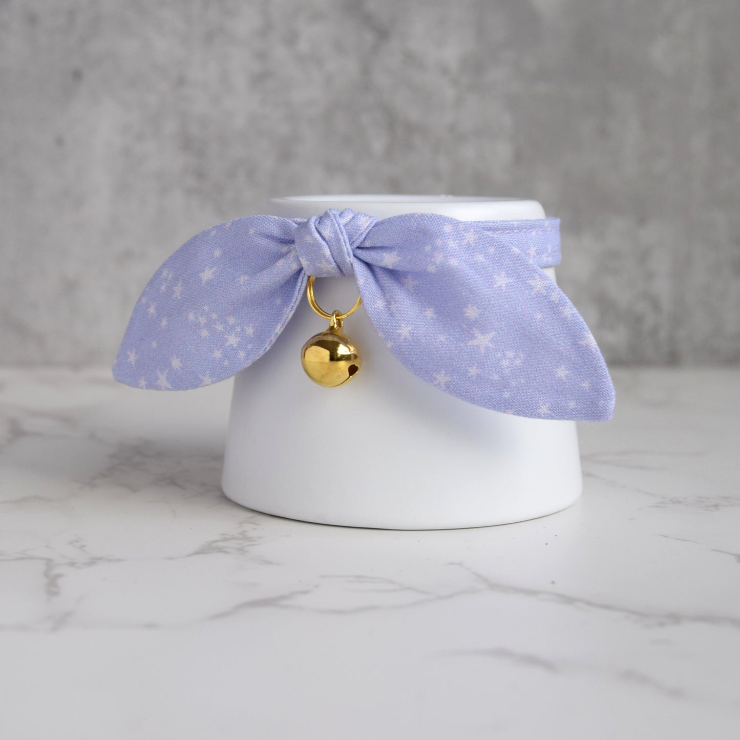 Lavender Stars Bow Cat Collar