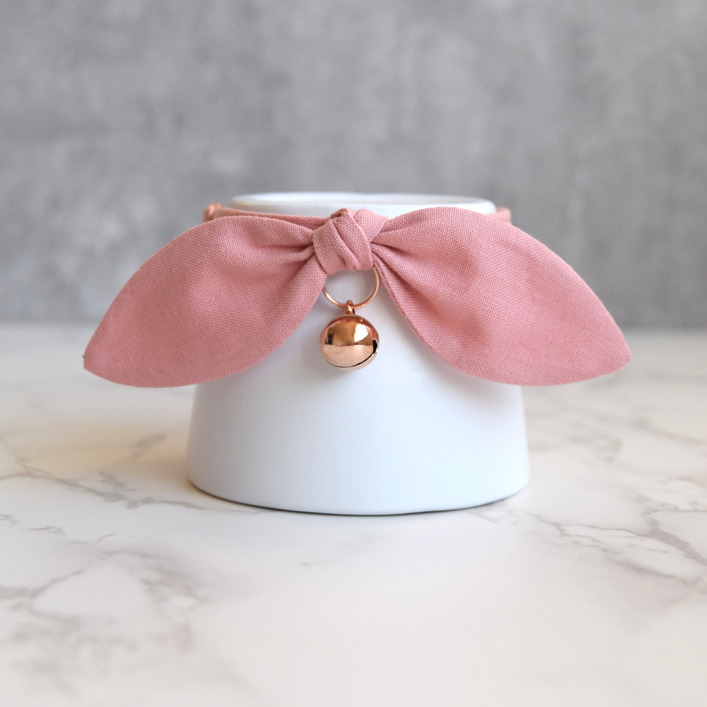 Pink bow collar sale